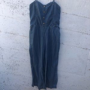 Abercrombie jean jump suit with buttons